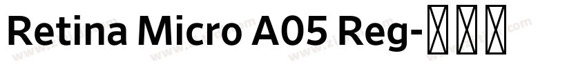 Retina Micro A05 Reg字体转换